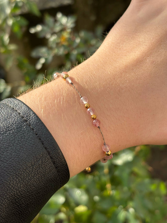 Bracelet JUVIA - Quartz Fraise