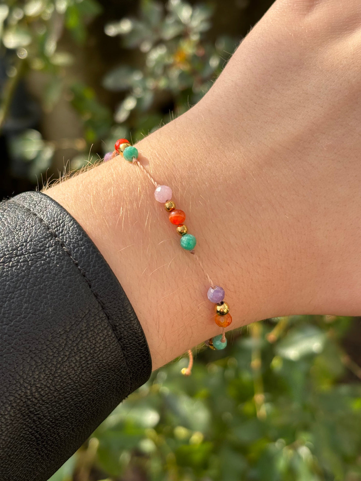 Bracelet JUVIA - Amazonite, Cornaline & Lépidolite