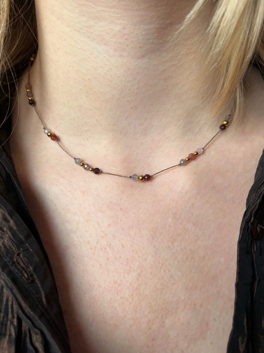 Collier PRIA - Spinelle & Labradorite