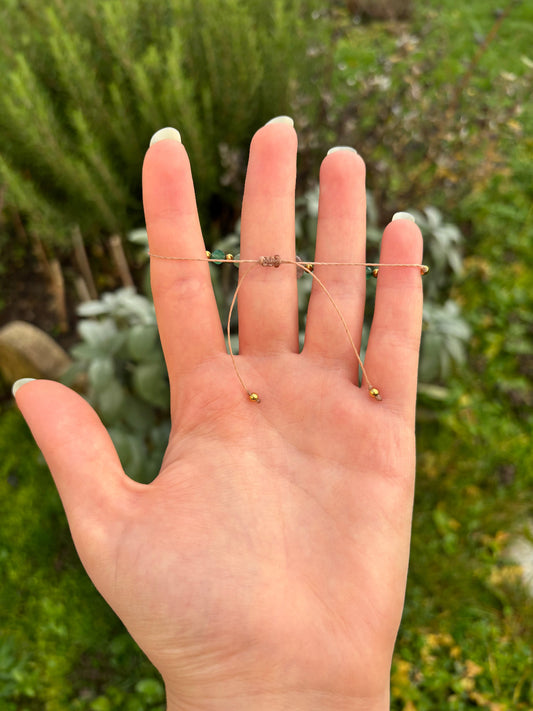 Bracelet AVA Quartz Fraise - Aventurine Verte