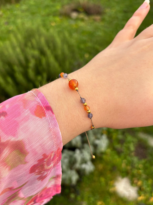 Bracelet AVA Cornaline - Iolite