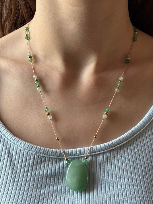 Collier LUMA - Aventurine Verte