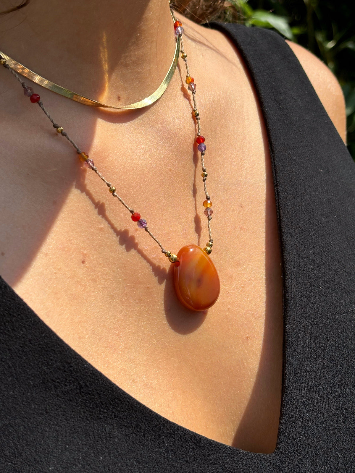 Collier LUMA Cornaline - Améthyste