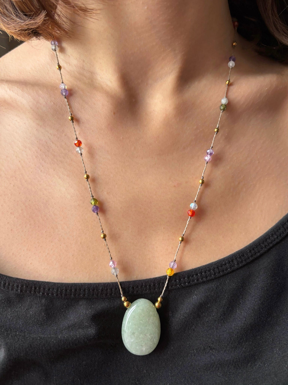 Collier LUMA Aventurine Verte - Mix n°2