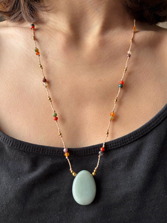 Collier LUMA Aventurine Verte - Mix n°1