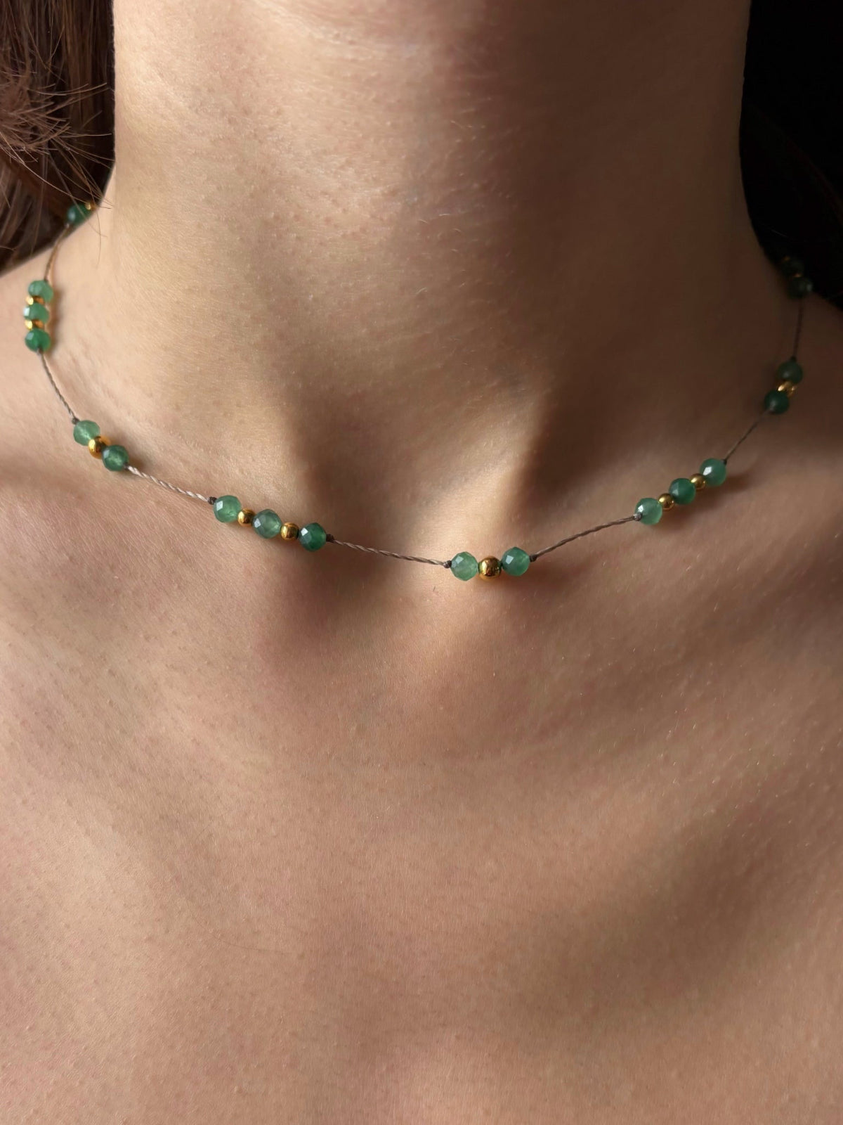 Collier PRIA - Aventurine Verte