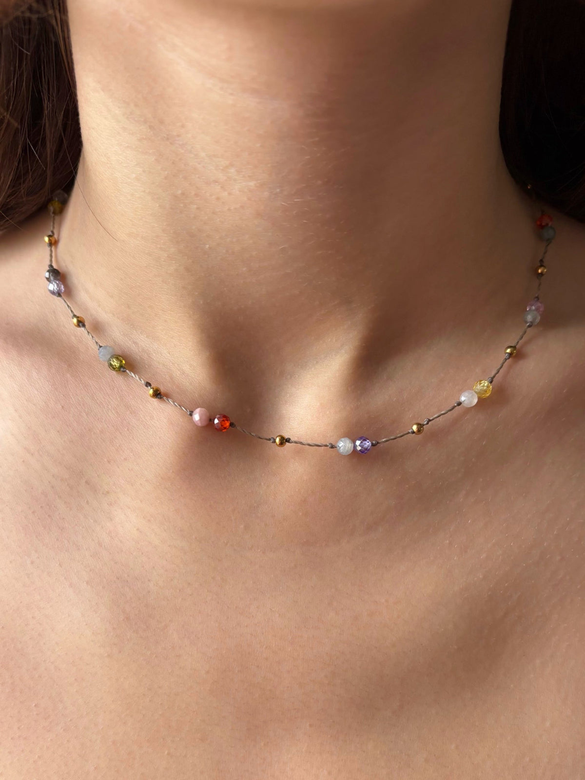 Collier PRIA - Labradorite, Tourmaline & Zircons