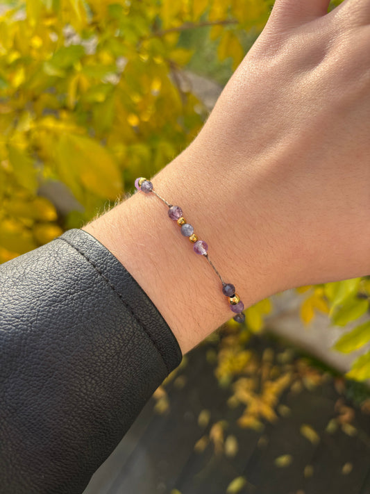 Bracelet JUVIA - Améthyste & Cordiérite