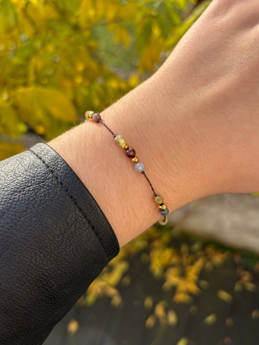 Bracelet JUVIA - Spinelle & Grenat Vert