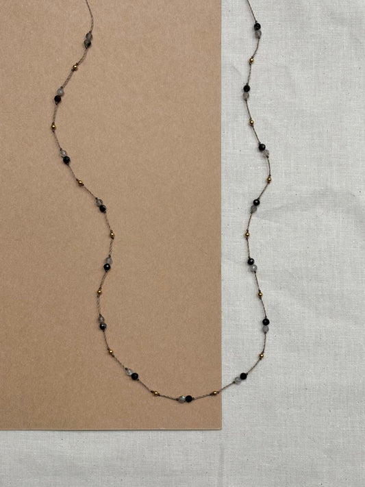 Collier PRIA LONG - Tourmaline & Labradorite