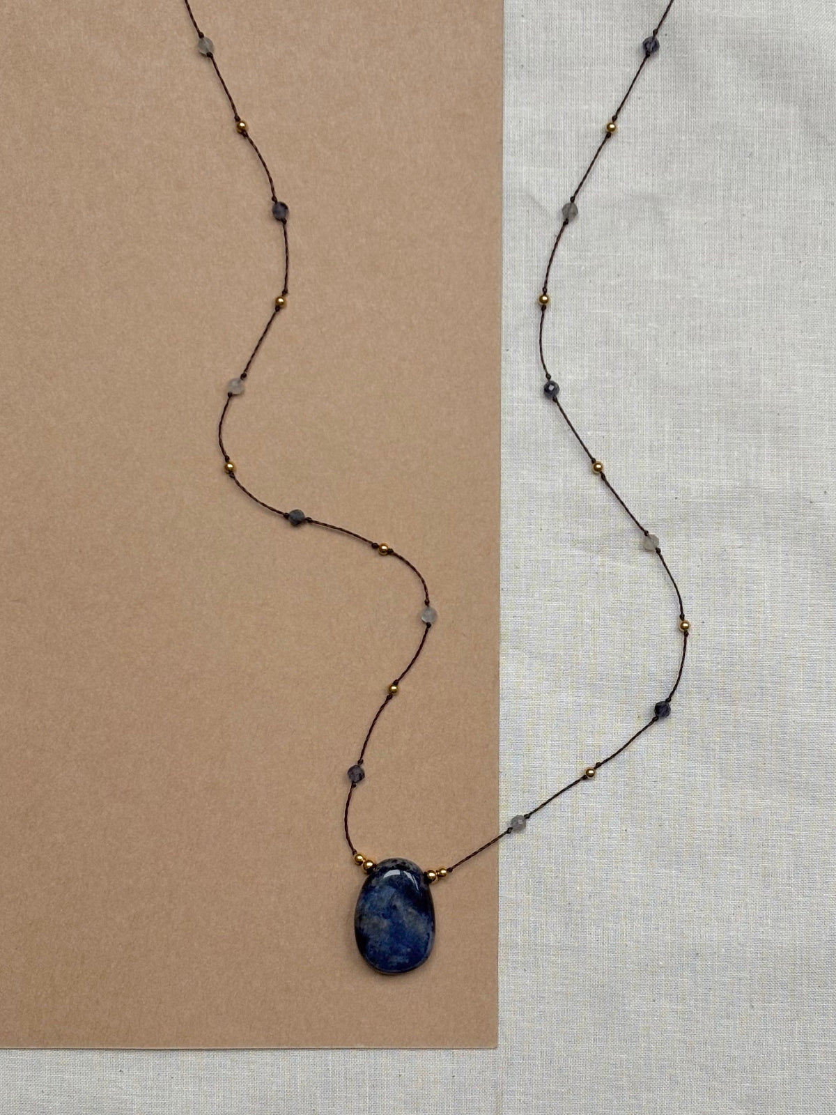 Collier LUMA Sodalite - Labradorite & Cordiérite